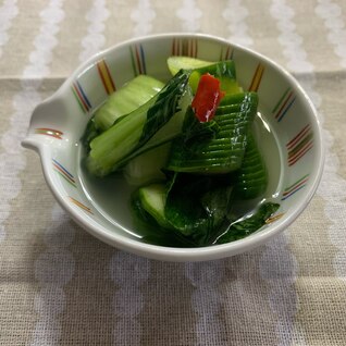きゅうりと青梗菜の水キムチ